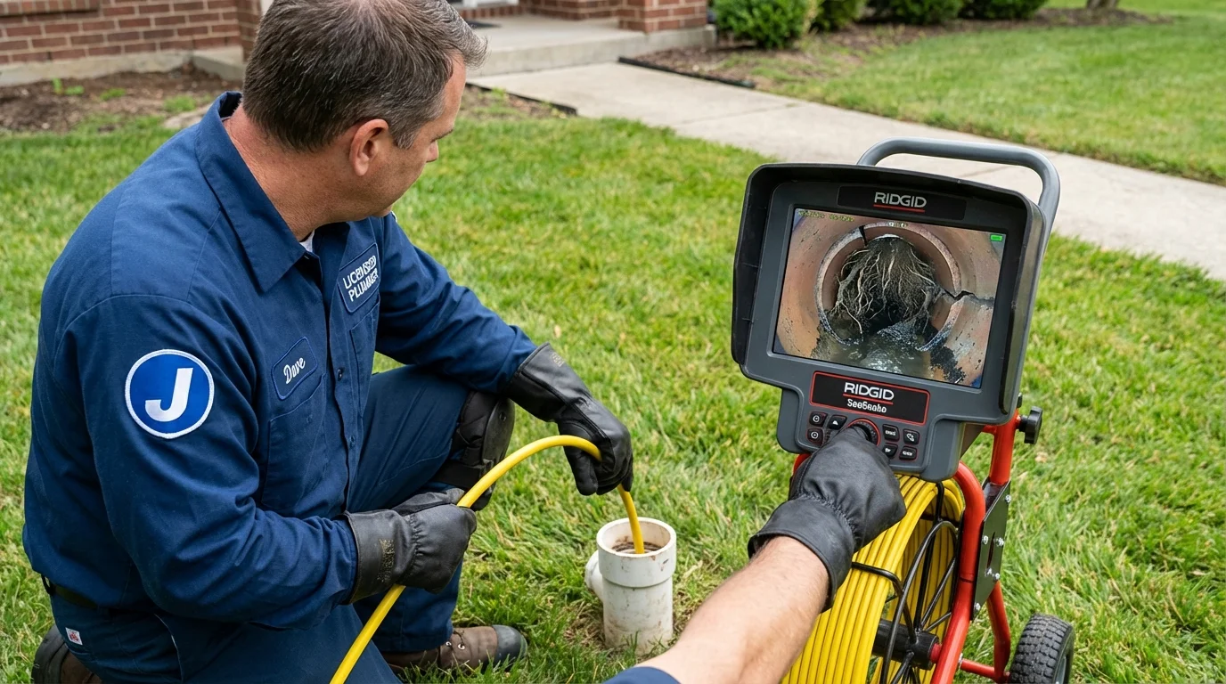 Sewer camera inspection being performed by Johns Plumbing LLC in Manor